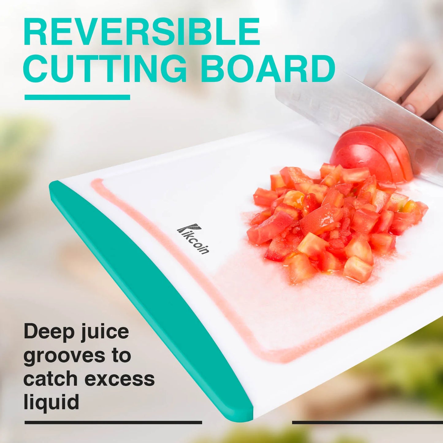 3PCS, Plastic Kitchen Cutting Board Set