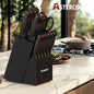 15PCS Knife Set with Sharpener Block