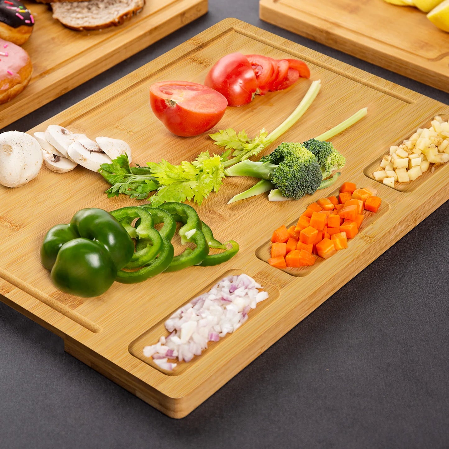 3 Piece Kitchen Cutting Board Set