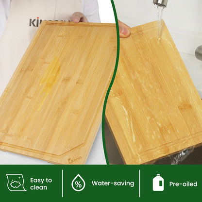 4-piece Kitchen Bamboo Cutting Board Set