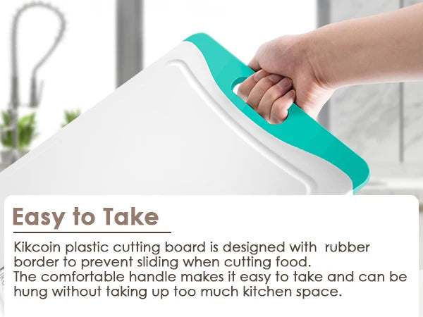 3PCS, Plastic Kitchen Cutting Board Set