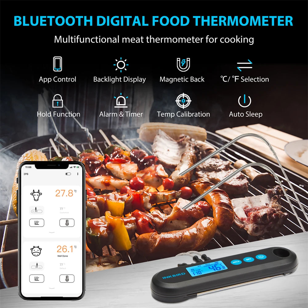 Digital Meat Thermometer With External Probe