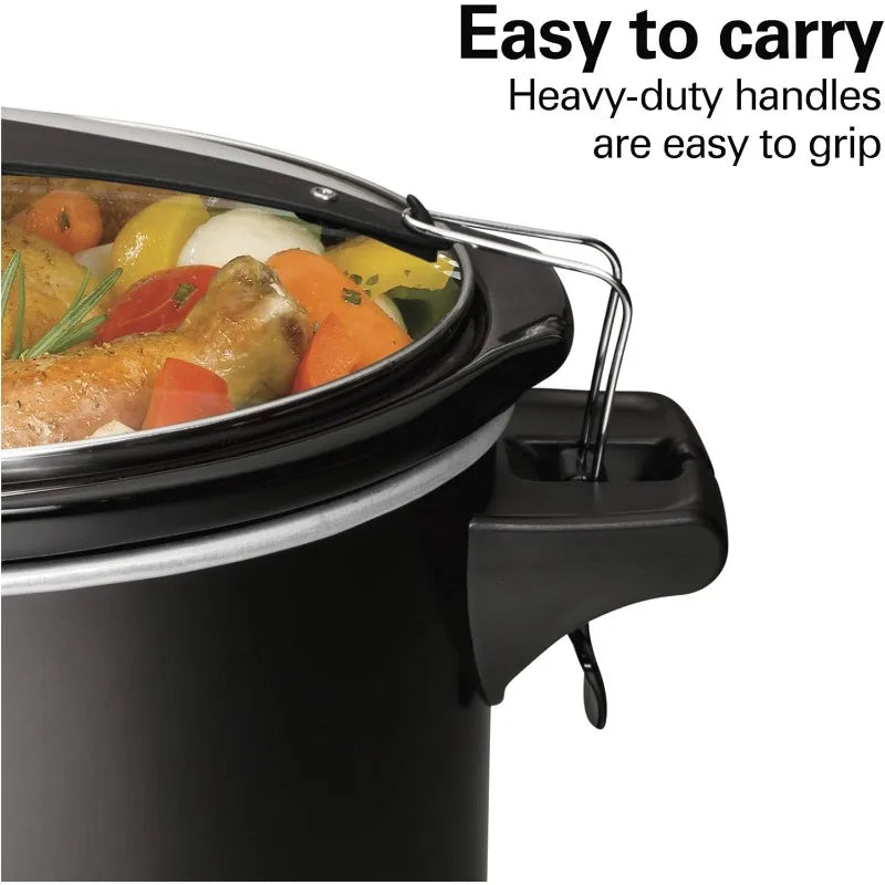 Portable Slow Cooker with Lid Lock, 2 sizes