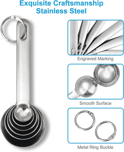 4pc/7pc Stainless Steel Measuring Spoons Set