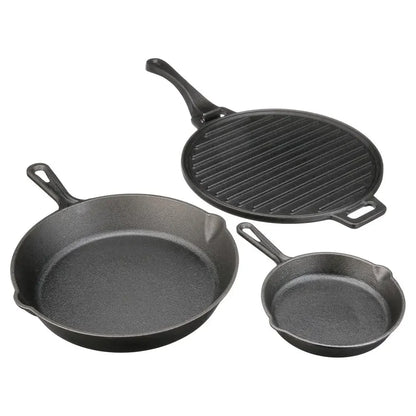 Pre-Seasoned 4-Piece Cast Iron Skillet Set