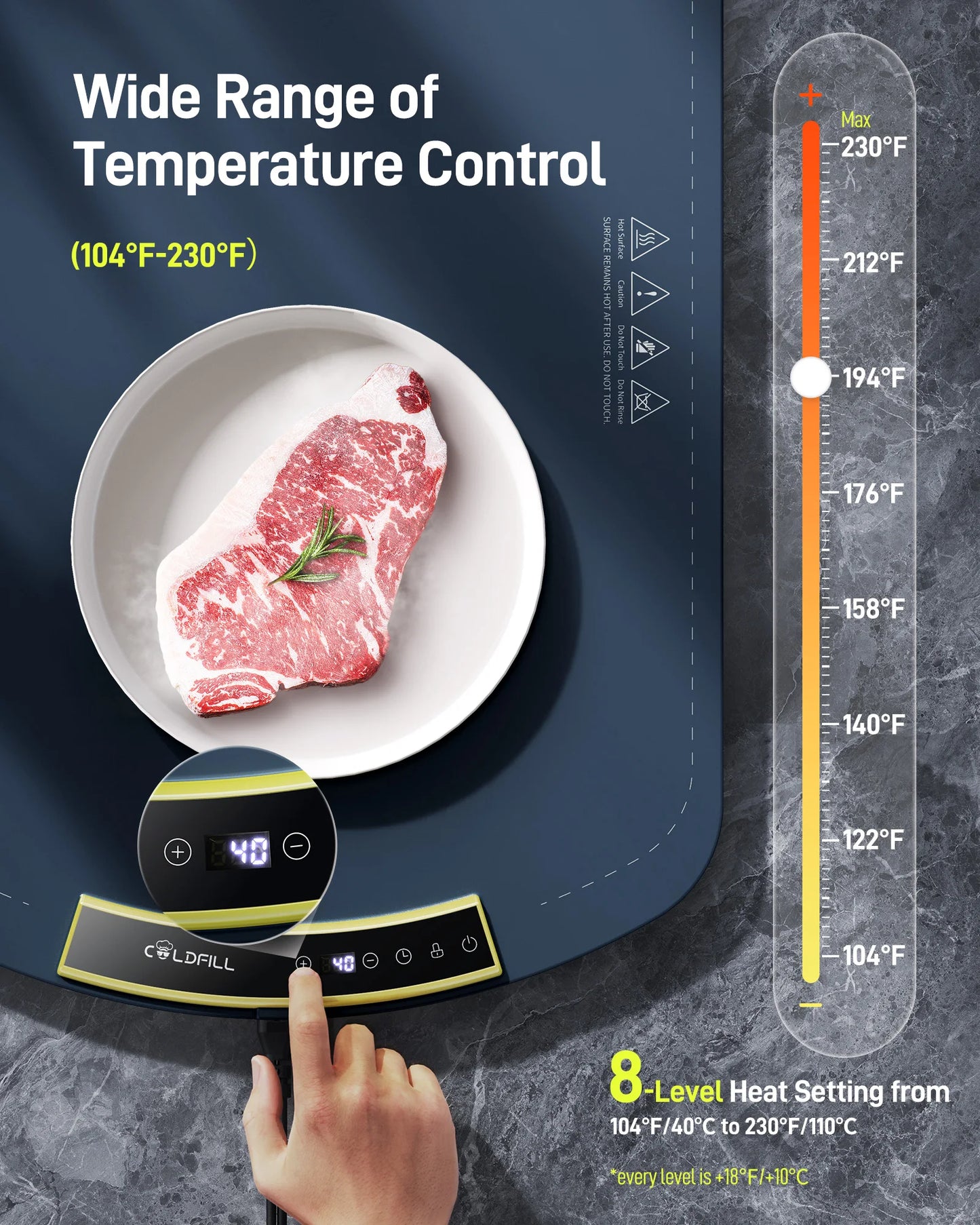 Electric Food Warming Tray, 2 colors