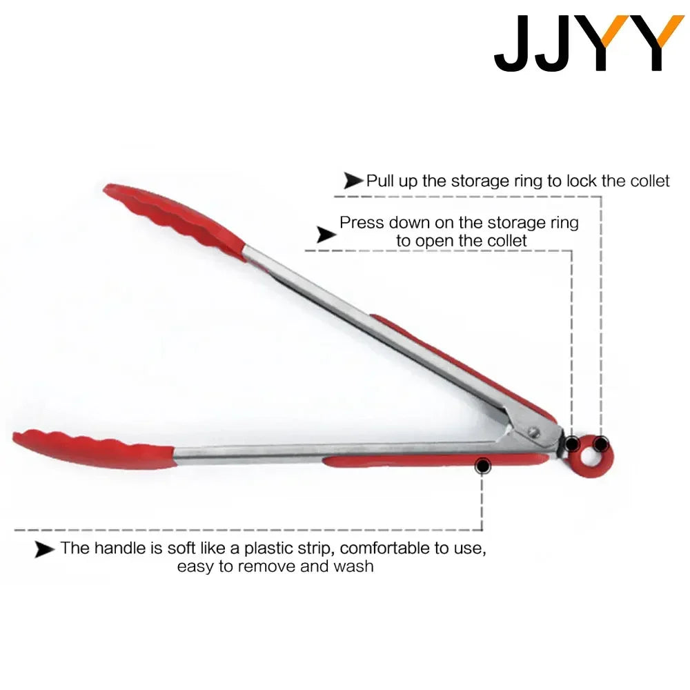 Tongs, Heat Resistant Silicone