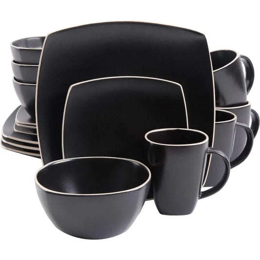 Dinnerware Set, Service for 4 (16pcs), 6 colors