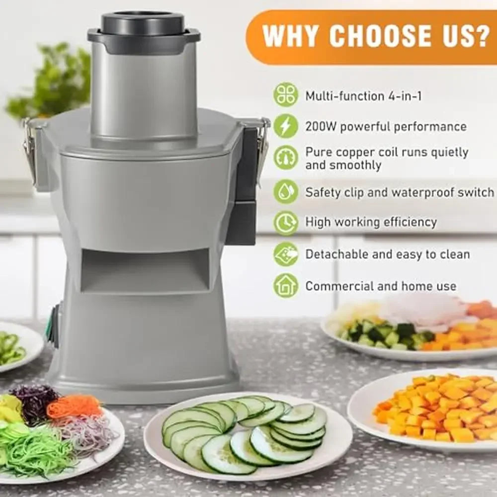 Electric Vegetable Chopper Mandoline Slicer