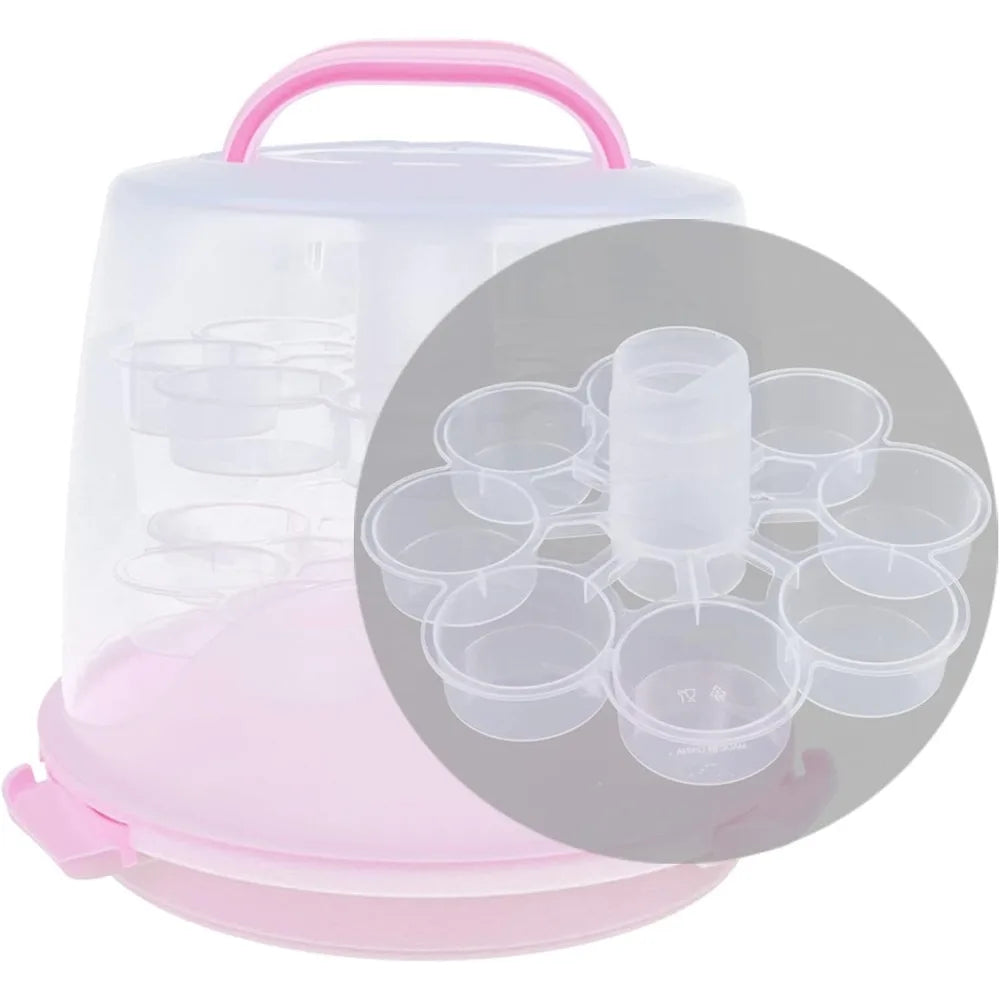 3 Tier Plastic Carrier Container, 3 Layer Muffin Cupcake