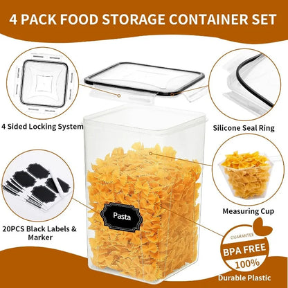 4 Pack Extra Large Airtight Storage Containers