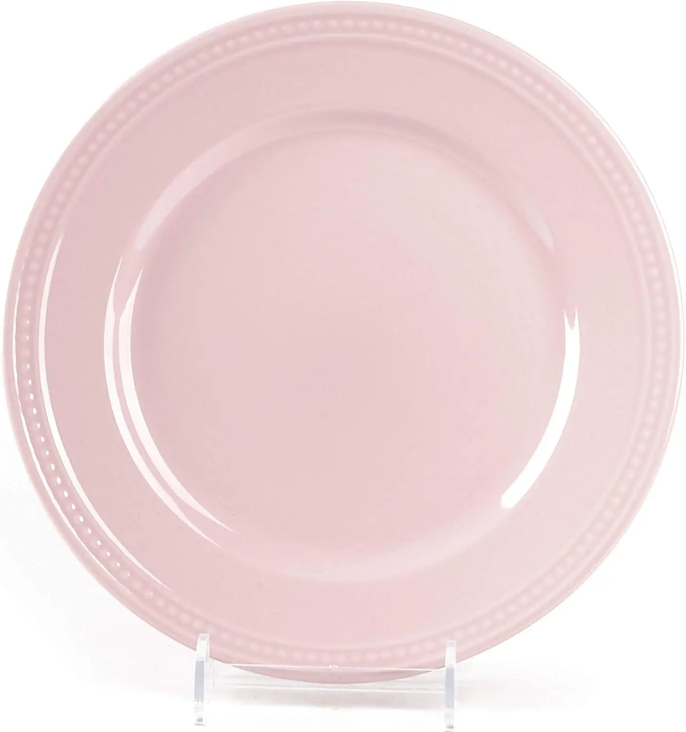 Ceramic Dinnerware Set,  42pc Set Pink