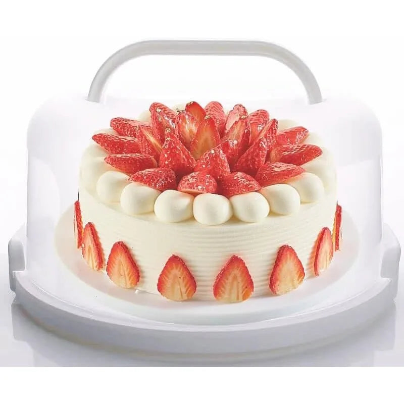 10 Inch Cake Carrier Stand, Handles and Lids