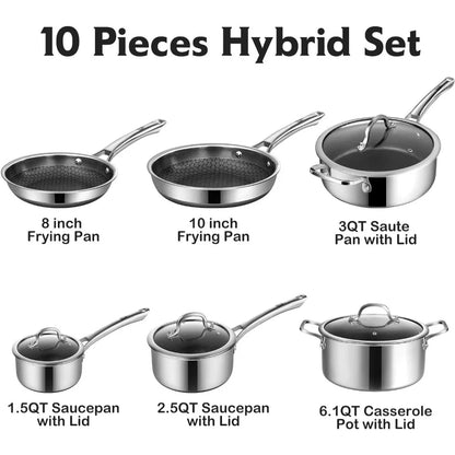 10 Pcs Cookware Set