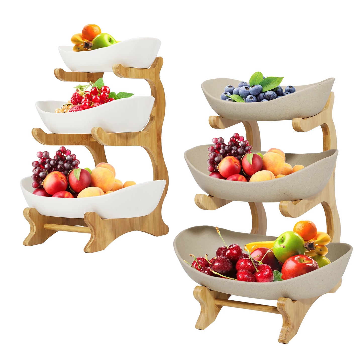 3 Tiers Fruit Basket Bowl, 2 colors