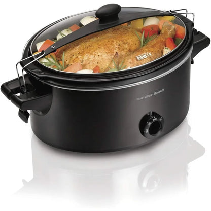 Portable Slow Cooker with Lid Lock, 2 sizes