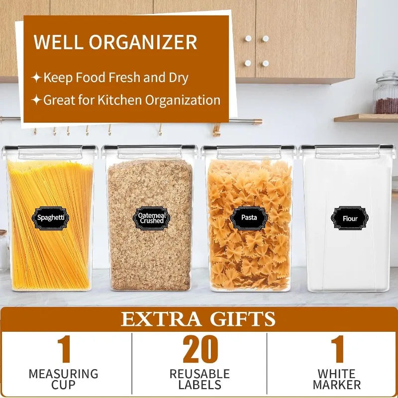 4 Pack Extra Large Airtight Storage Containers