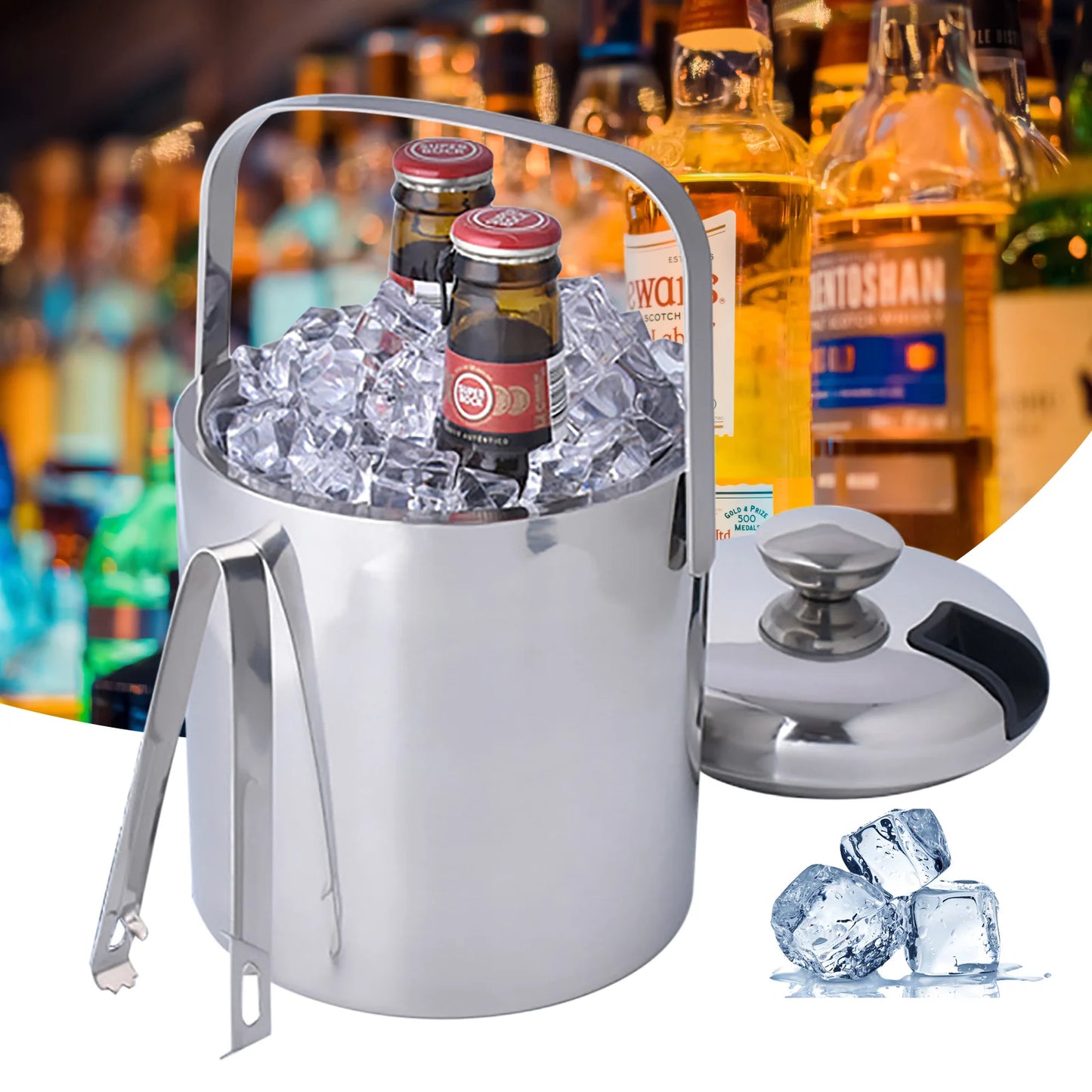 Double-Wall Insulated Ice Bucket