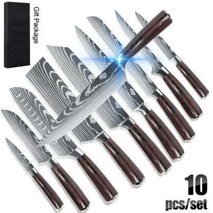 10pcs Kitchen Knives Set