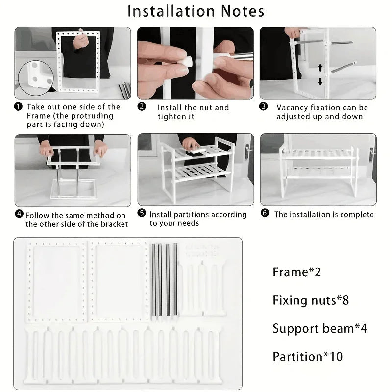 Cabinet Organizer Shelves, 1 or 2 shelves