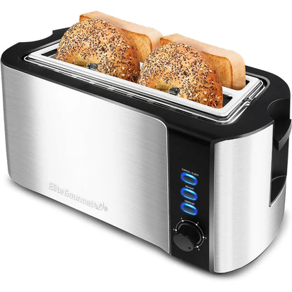 Long Slot 4 Slice Toaster, 2 colors