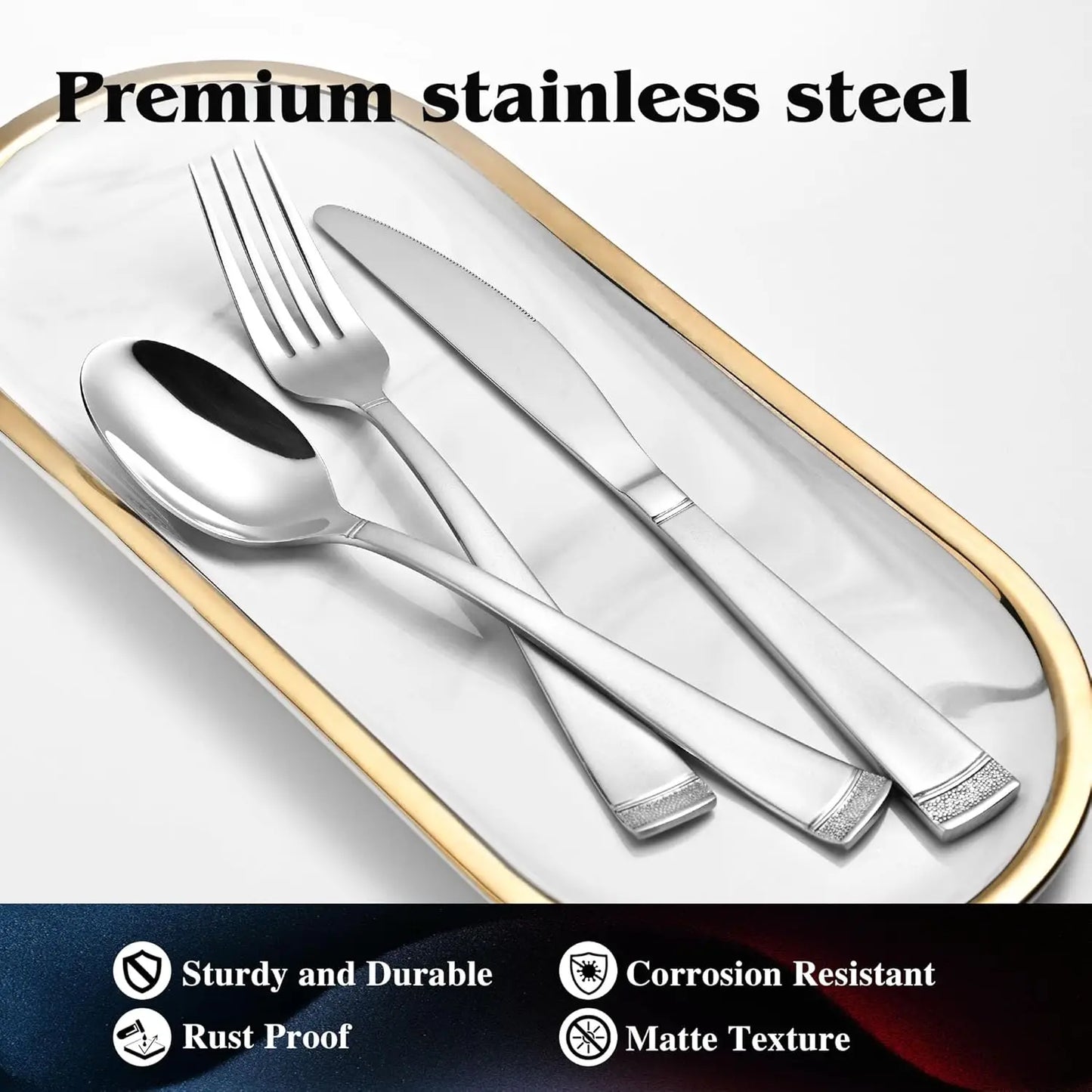 Silverware Set 20 Piece, Set for 4