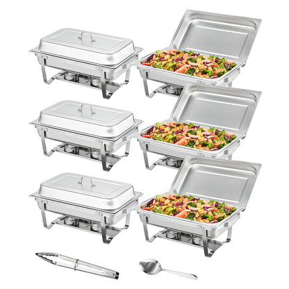 8QT Rectangle Chafing Dish 4/6 Packs