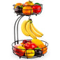 2-Tier Countertop Basket With Banana Hanger