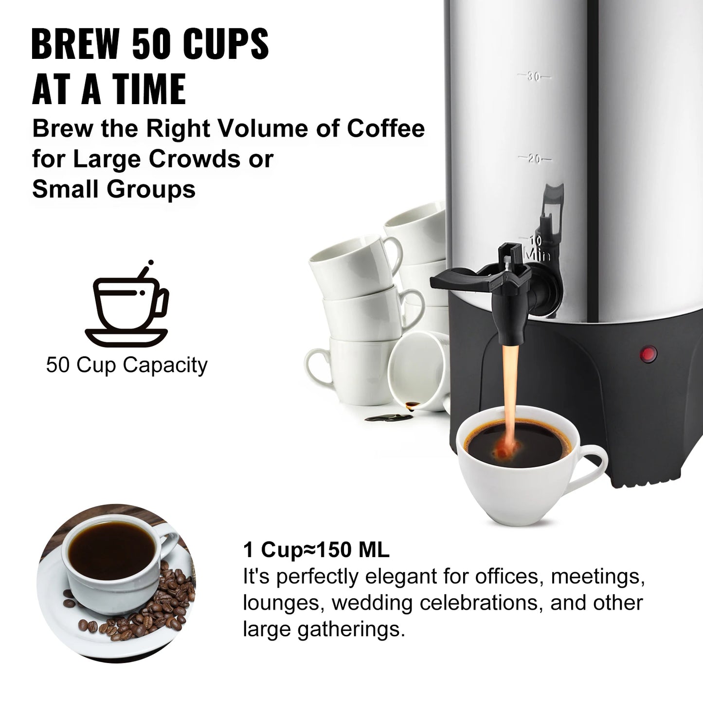 50 Cups Coffee Dispenser 1000W