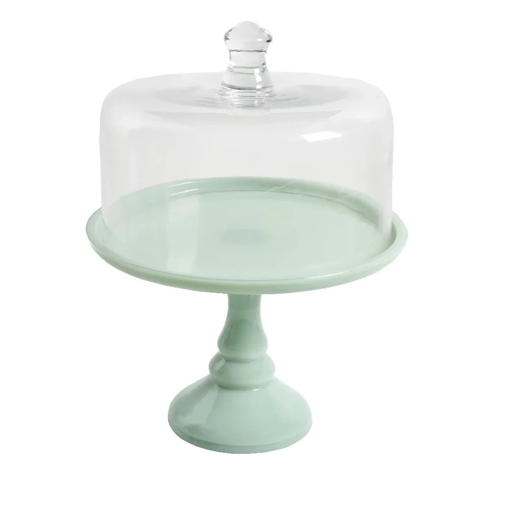 The Pioneer Woman 10-inch Cake Stand with Glass Cover, Mint Green