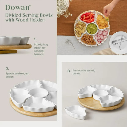 360°Rotatable Serving Tray Platter