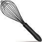 Kitchen Silicone Whisk, 11-Inch, Black