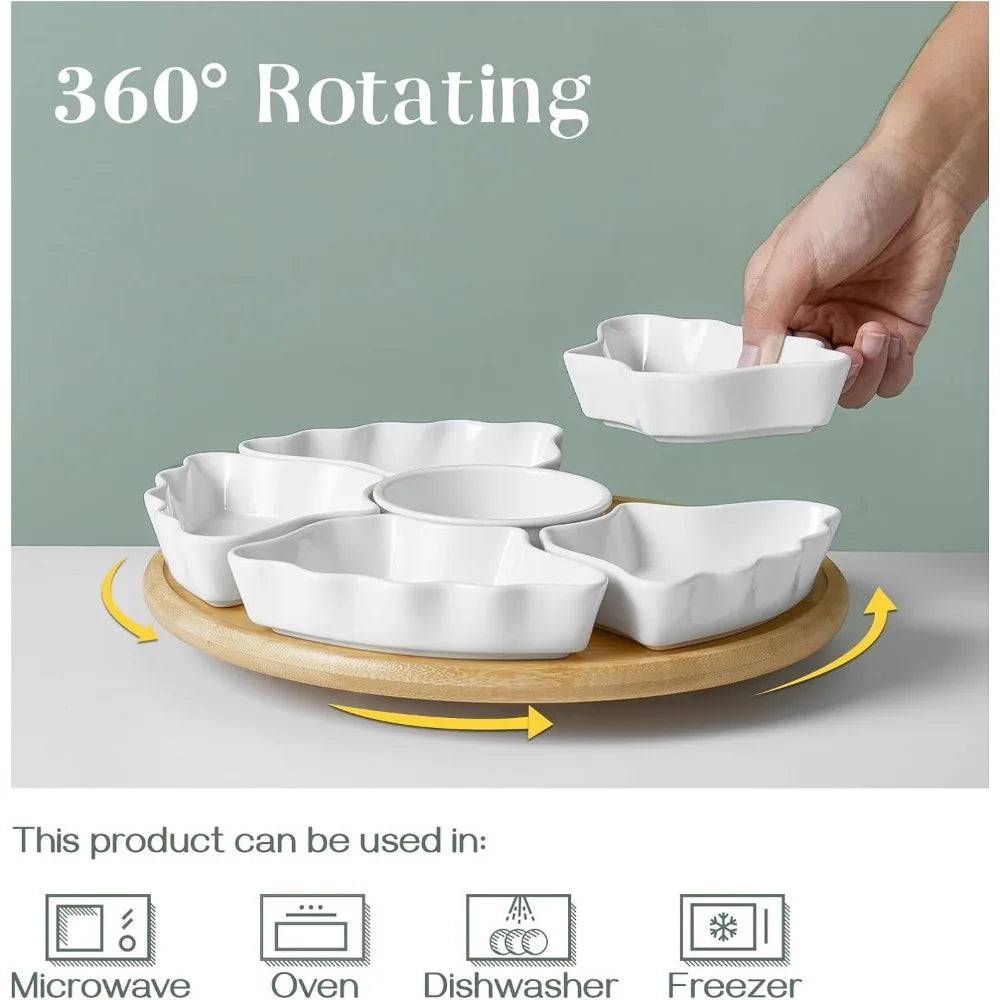 360°Rotatable Serving Tray Platter