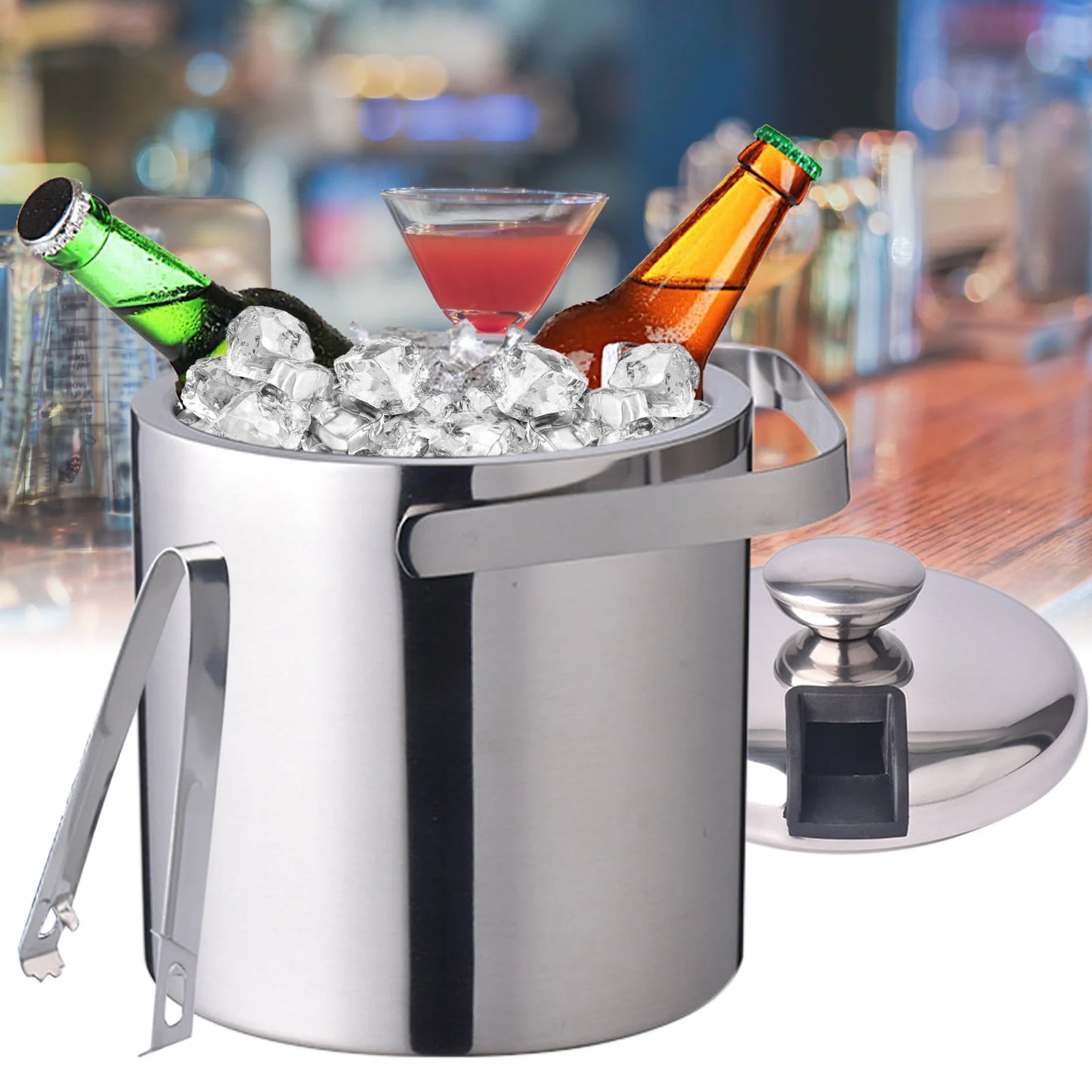 Double-Wall Insulated Ice Bucket