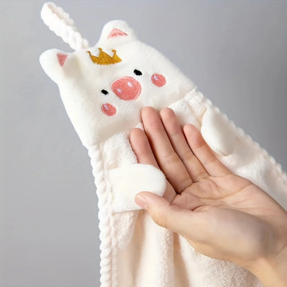 Pig Pattern Hanging Towel, 3 colors