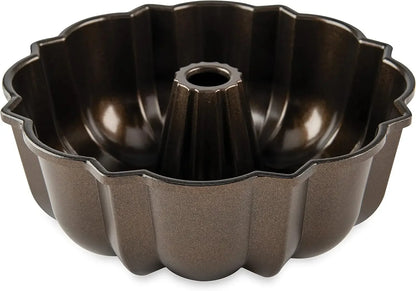 Pro Cast Bundt Pan Bakeware, 12 Cup, Bronze