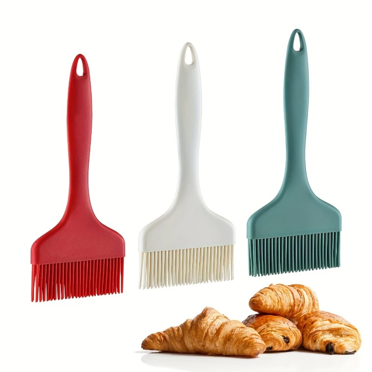 3pcs Large Silicone Basting Pastry Brush Set