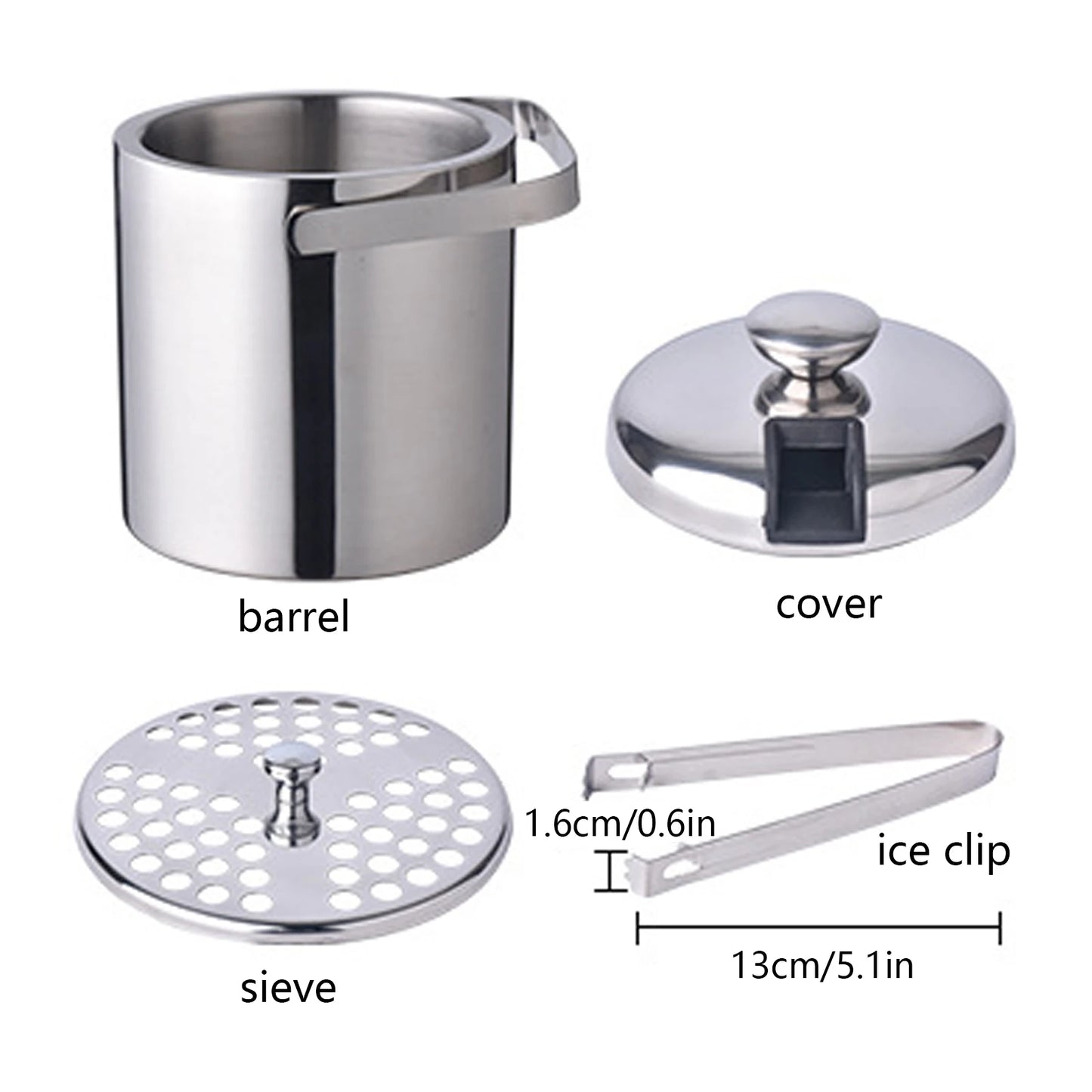 Double-Wall Insulated Ice Bucket