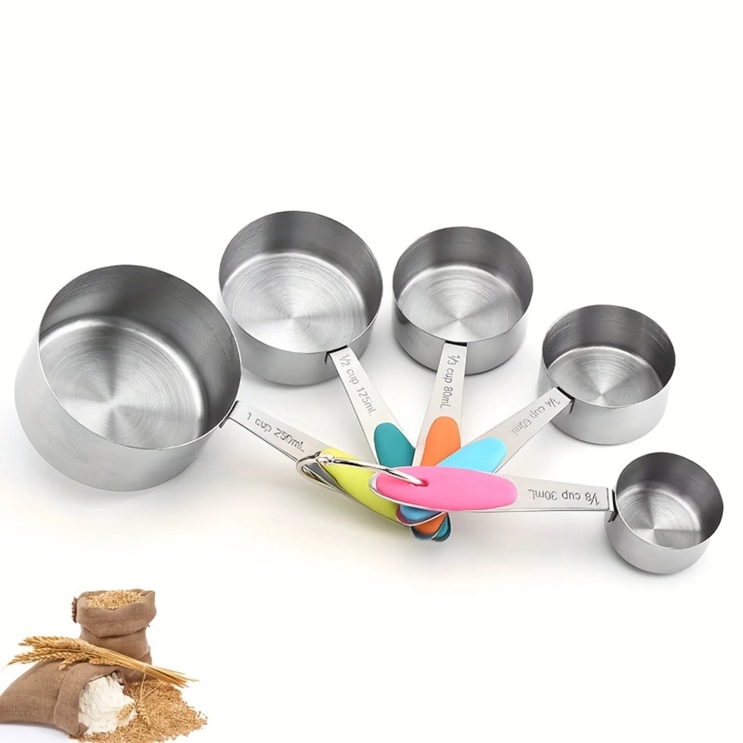 Stainless Steel Measuring Cups & Spoons Set