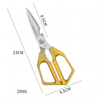 Multi-functional stainless steel household scissors