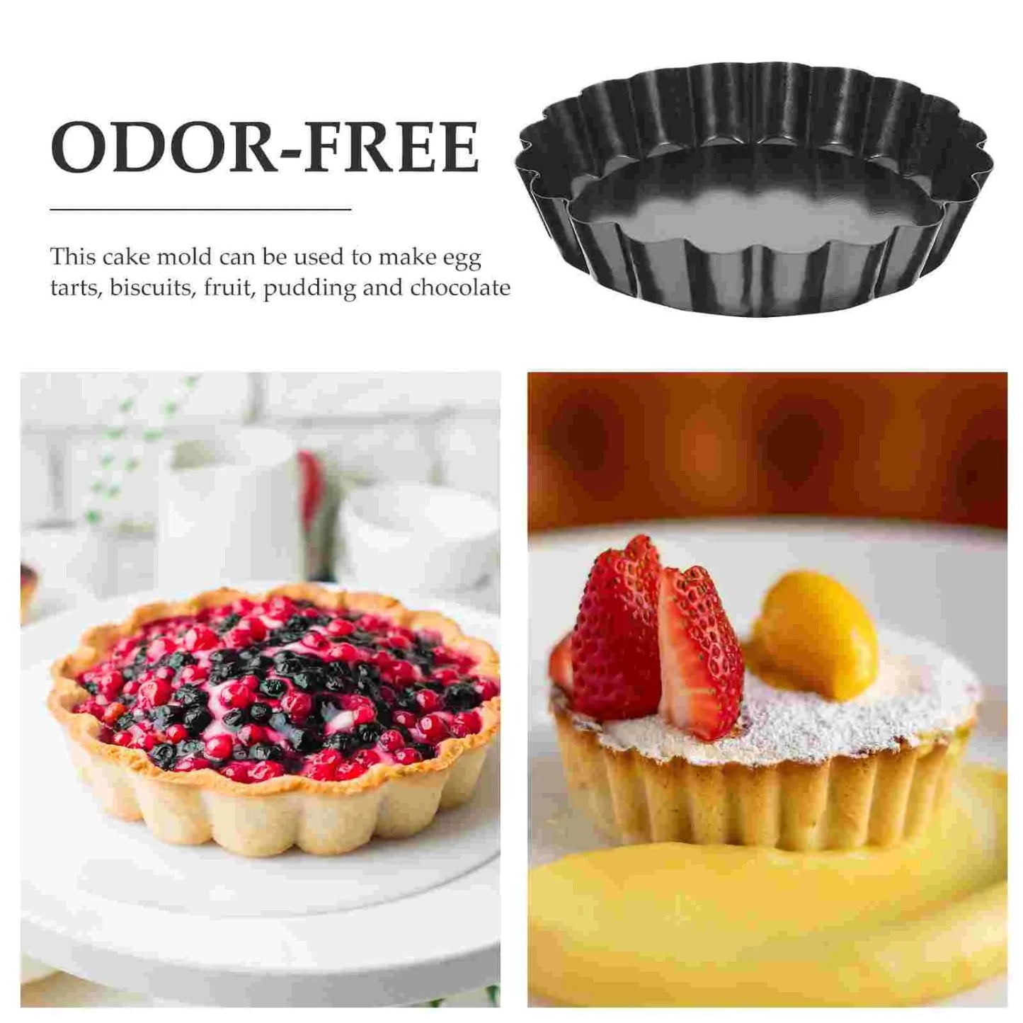 Mini Fluted Tart Pans with Removable Bottom