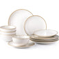 Ceramic Dinnerware Sets for 4, 12 Pieces, 7 colors