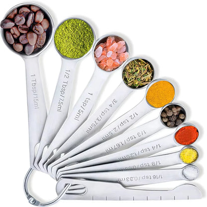 4pc/7pc Stainless Steel Measuring Spoons Set