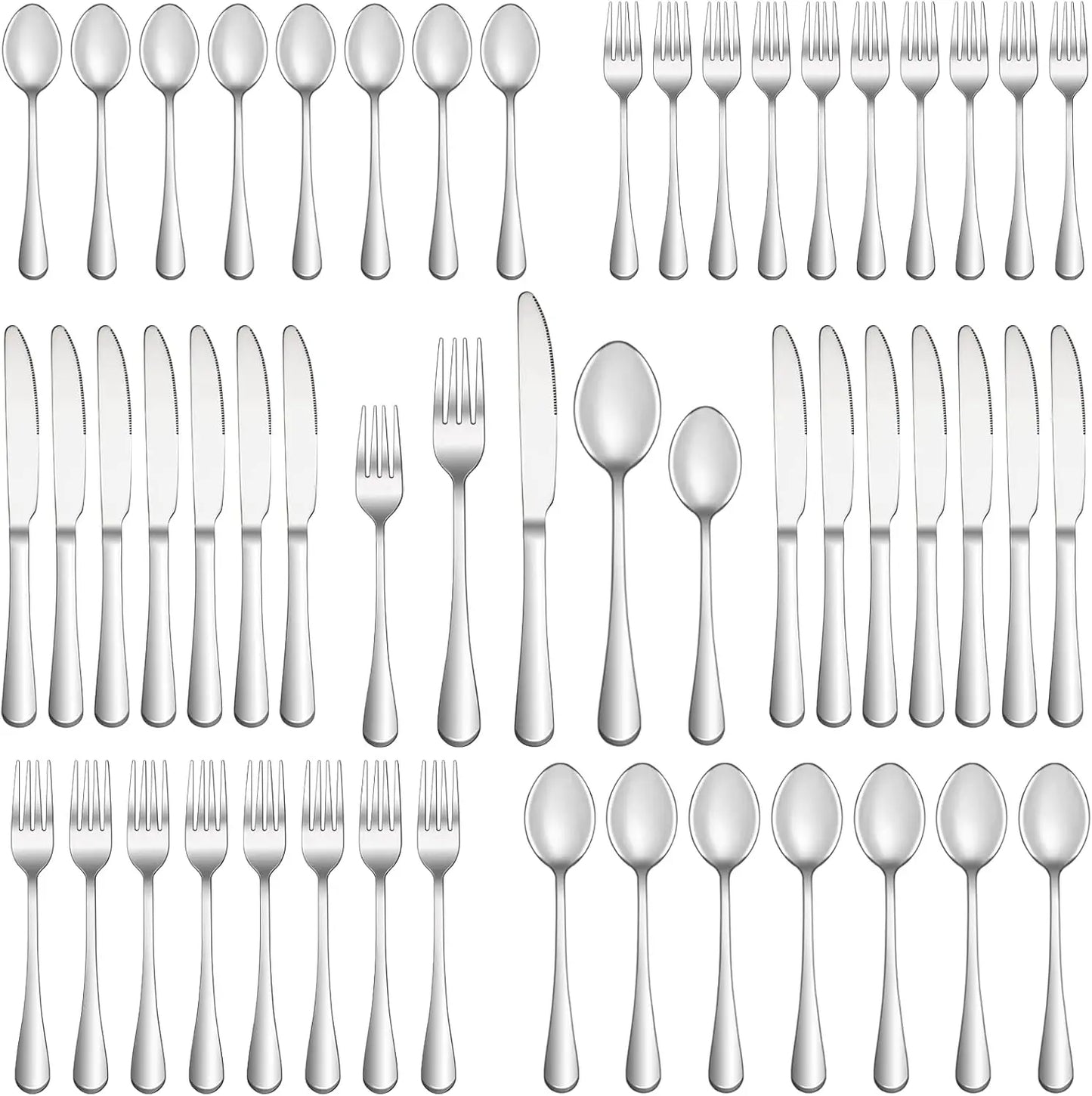 60 Piece Silverware Set, Service for 12