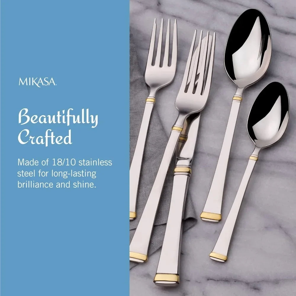 65-Piece Flatware Set with Serving Pieces