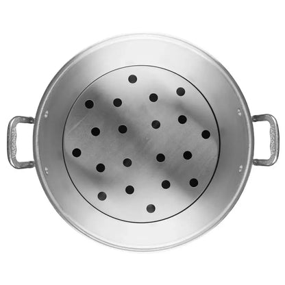 Aluminum Steamer Pot with Removable Tray, 27.5 Qt.