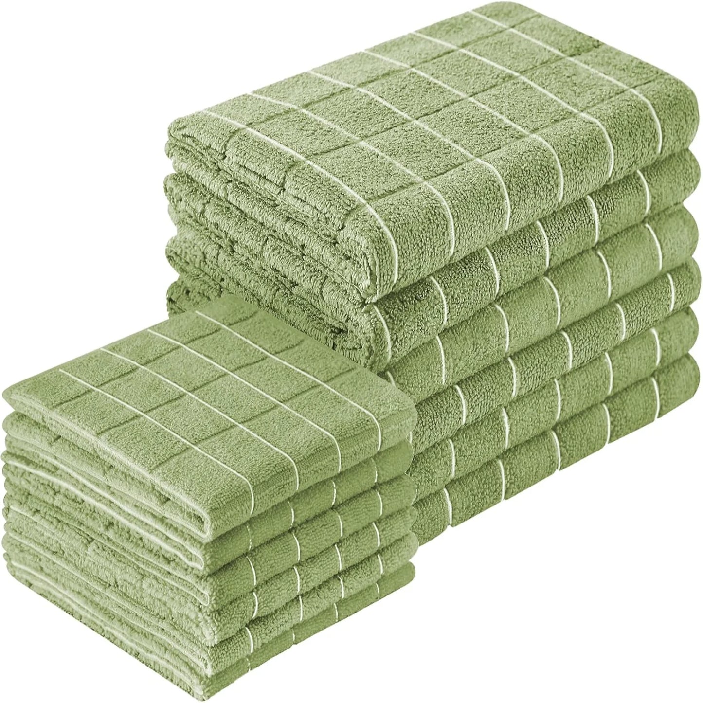 Microfiber Kitchen Towels and Dishcloths Set, 7 colors