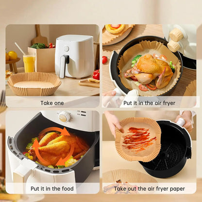 Air Fryer Disposable Paper Liner Square 8in