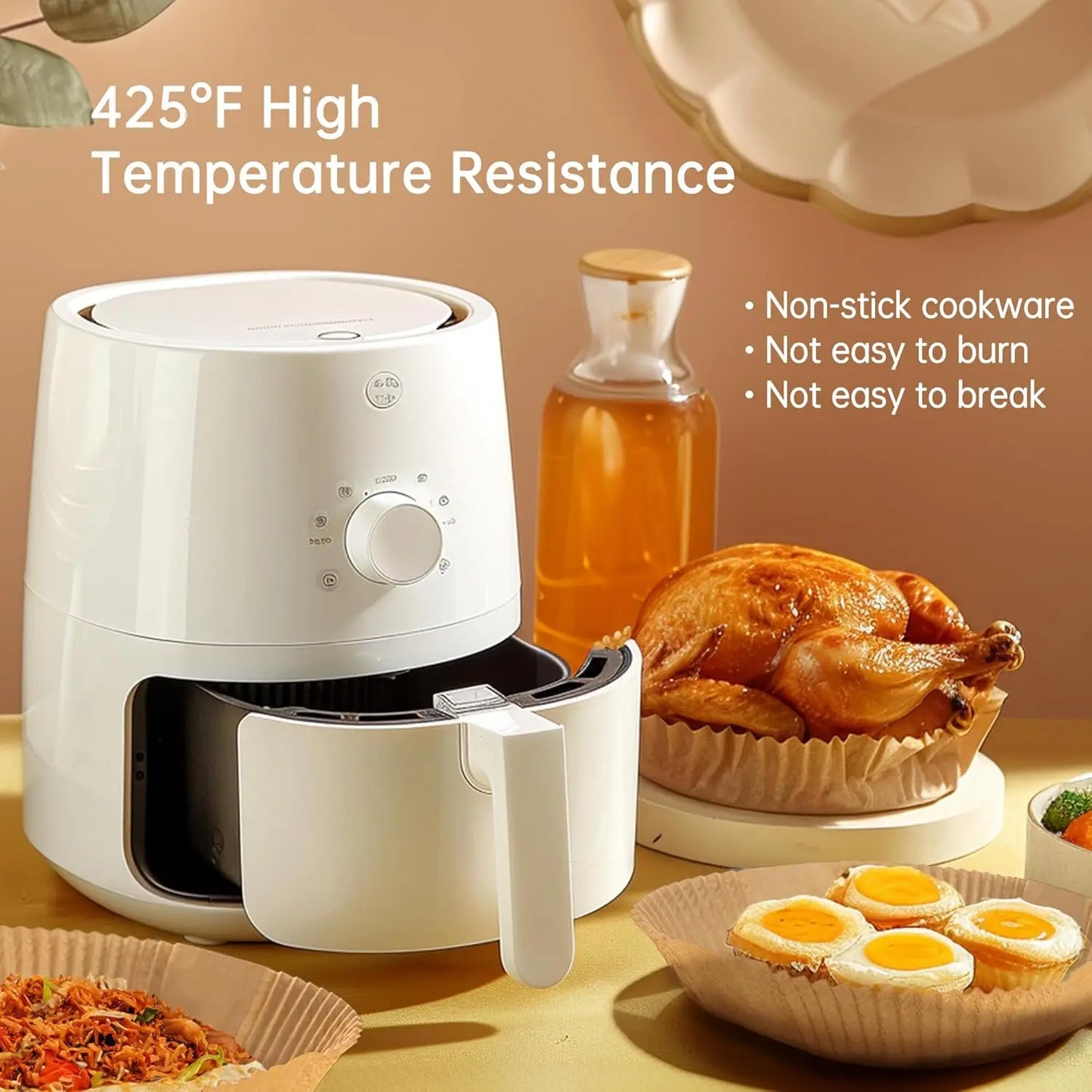 Air Fryer Disposable Paper Liner Square 8in