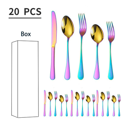 5/10/20 pcs Flatware Set, 4 colors